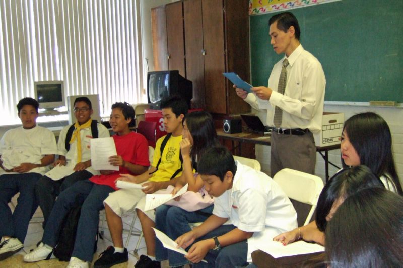 Group discussion over the rules.